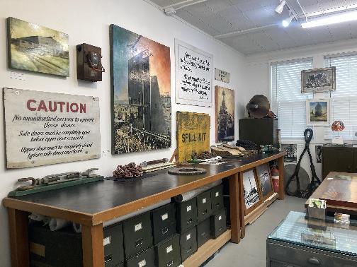 Stacey Carter's studio in Bldg 101, Studio $1111 at Hunters Point Shipyard